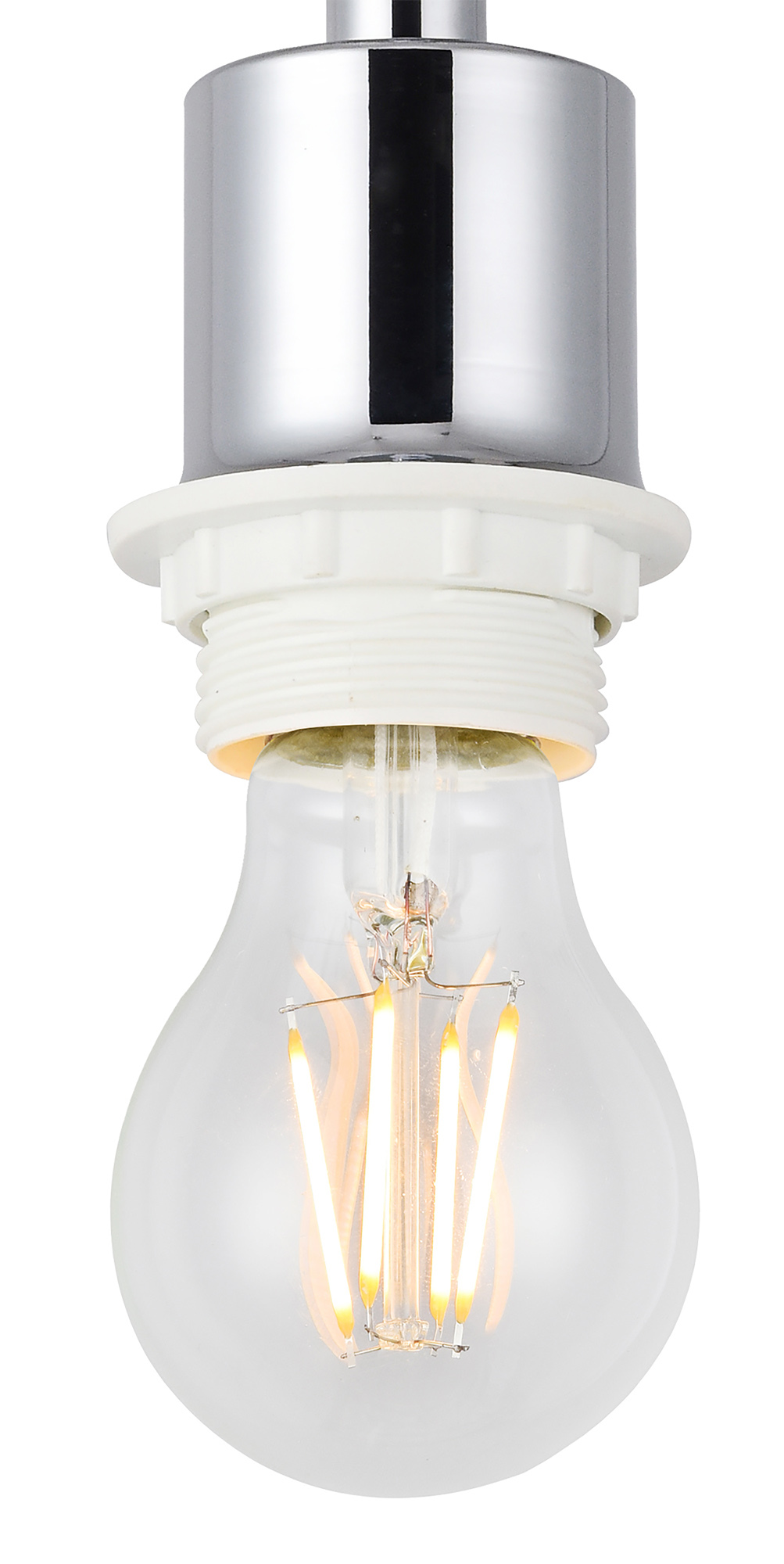 Baymont 40cm Semi Flush 1 Light Polished Chrome, Taupe/Halo Gold DK0089  Deco Baymont
